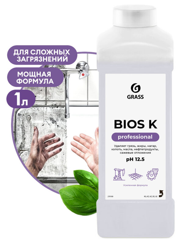 Bios K – ülikontsentreeritud tööstuslik puhastusvahend – 1 liiter
