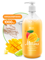 Kreemseep vedel niisutav "Milana mango ja laim" (pudel 1000 ml).