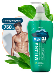 „Milana” dušigeel „Ergutav värskus” sidrunheinaõliga (pudel 750 ml)