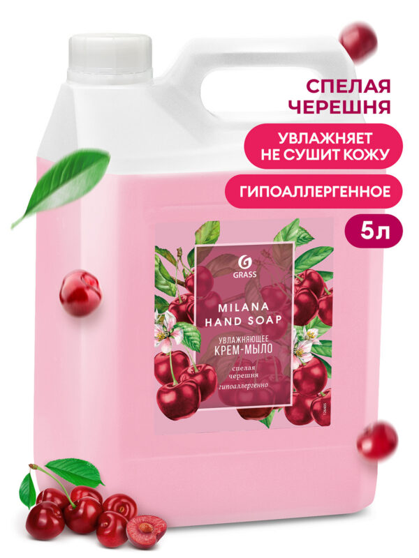 Kreemseep vedel niisutav "Milana Küps Kirsid" (kanister 5 kg)